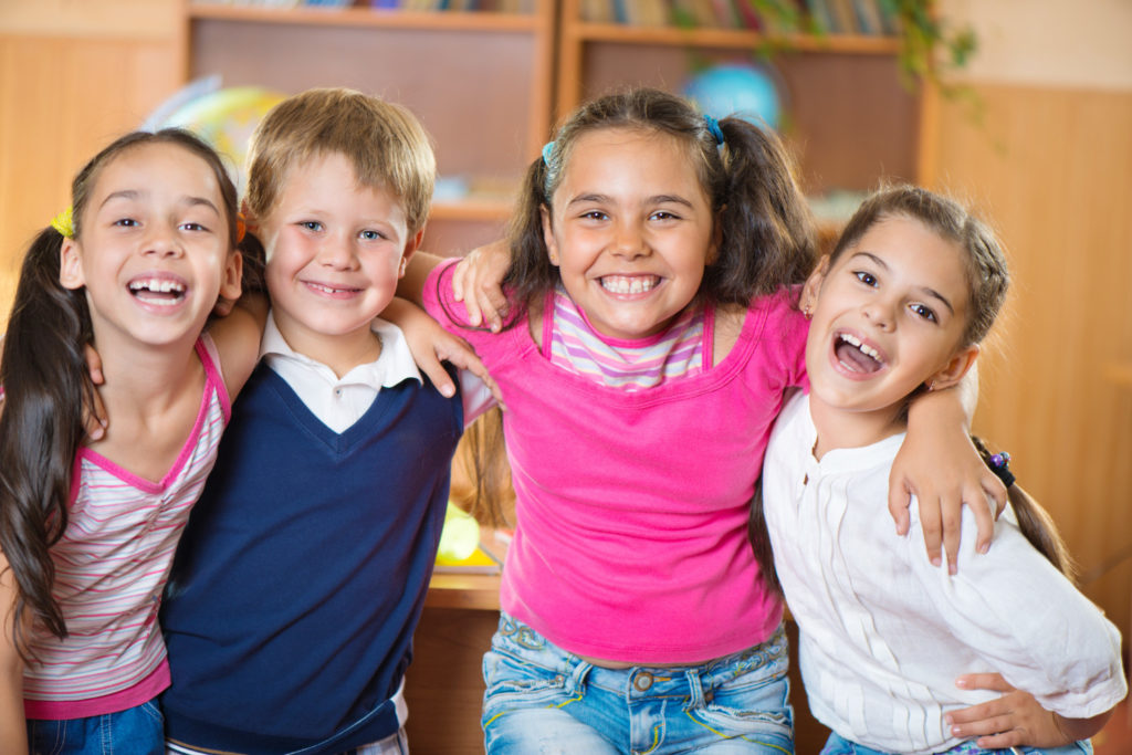 group of children smiling